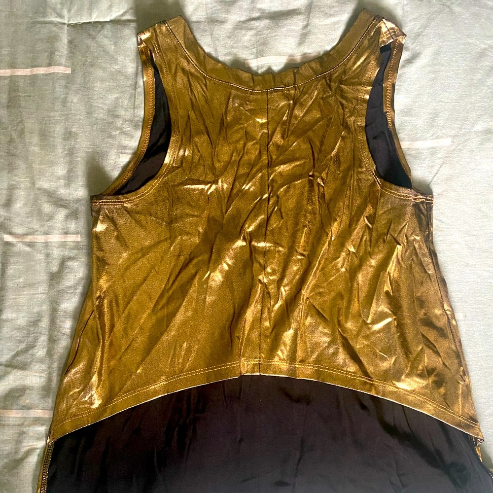 Gold Inspired Gladiator Shirt, Mini Crop, Size S